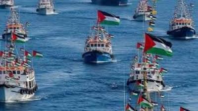 المؤتمر نت - تنكيل صهيوني بنشطاء "أسطول الصمود"
